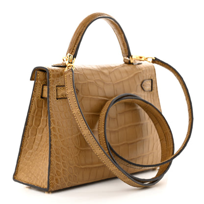 Hermes Matte Alligator Mini Kelly Sellier 20 Kraft 3 of 11