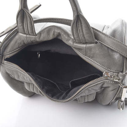Alexander Wang Lambskin Rocco Gray Silver Clear Hardware 6 of 15