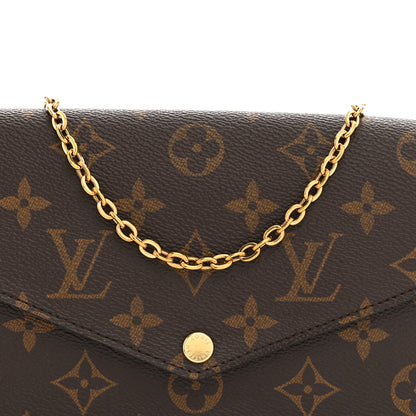 Louis Vuitton Monogram Pochette Felicie Chain Wallet Fuchsia 9 of 12
