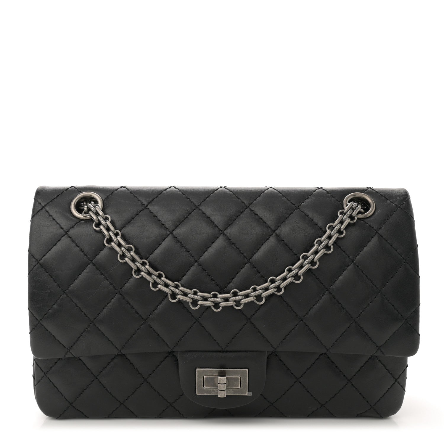 Chanel Aged Calfskin Quilted 2.55 Reissue 225 Flap Black 1 of 11