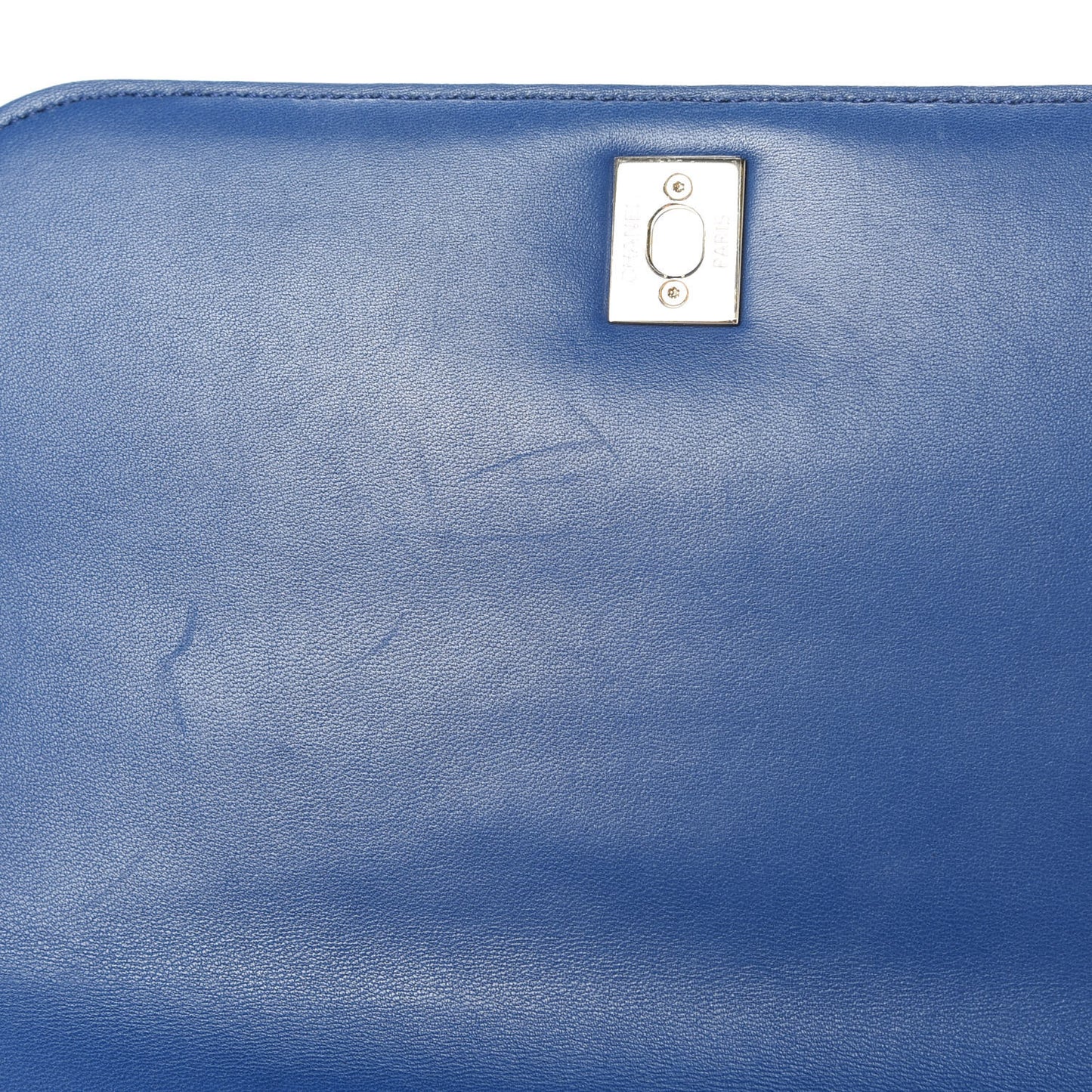 Lambskin Small Carry Chic Flap Blue