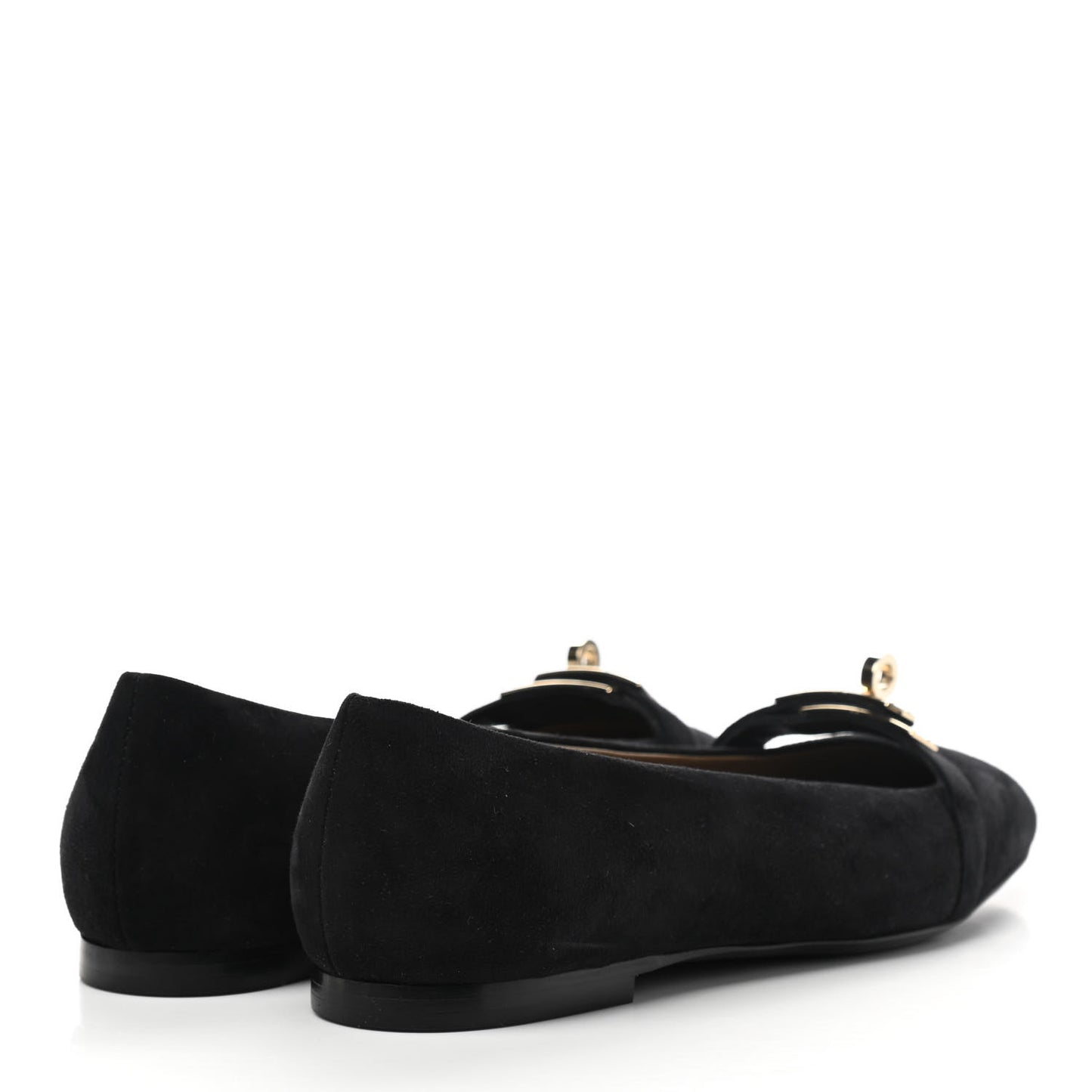 Suede Goatskin Bilbao Ballerina Flats 36 Black