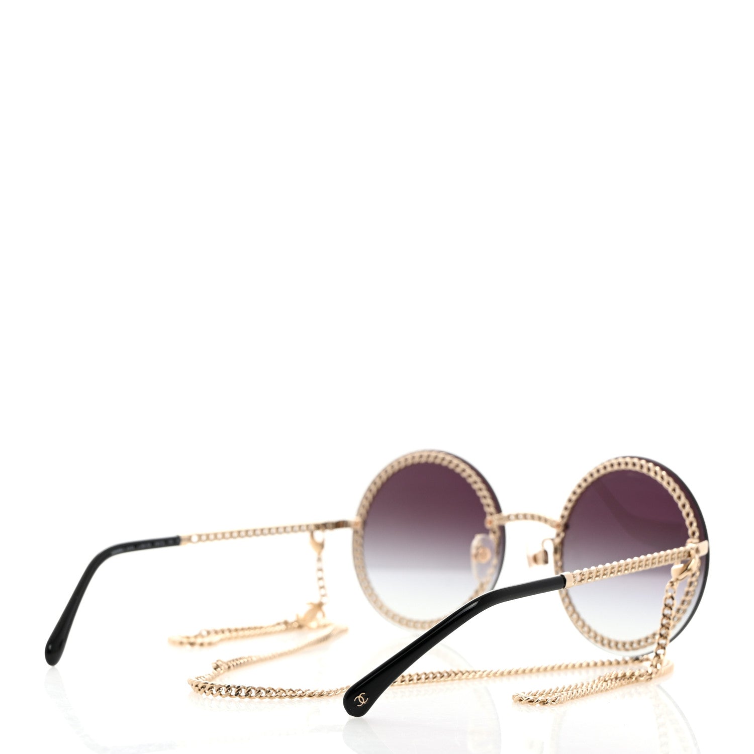 Chanel Round Chain Sunglasses 4245 Gold 5 of 8