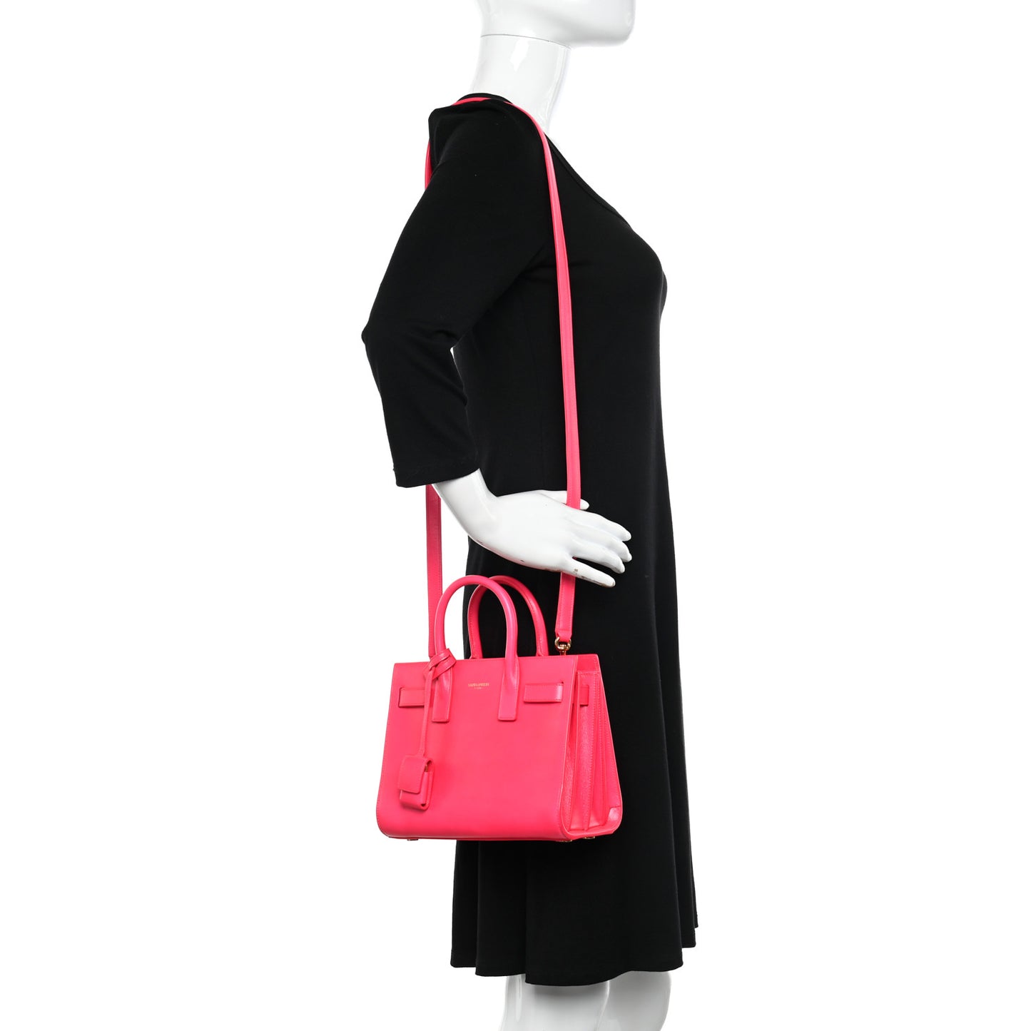 Calfskin Nano Sac De Jour Lipstick Fuchsia
