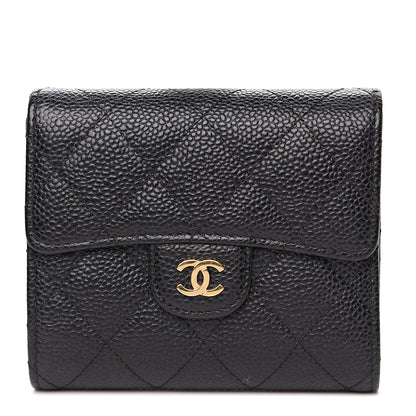 Chanel Caviar Quilted Compact Flap Wallet Black 1 of 10