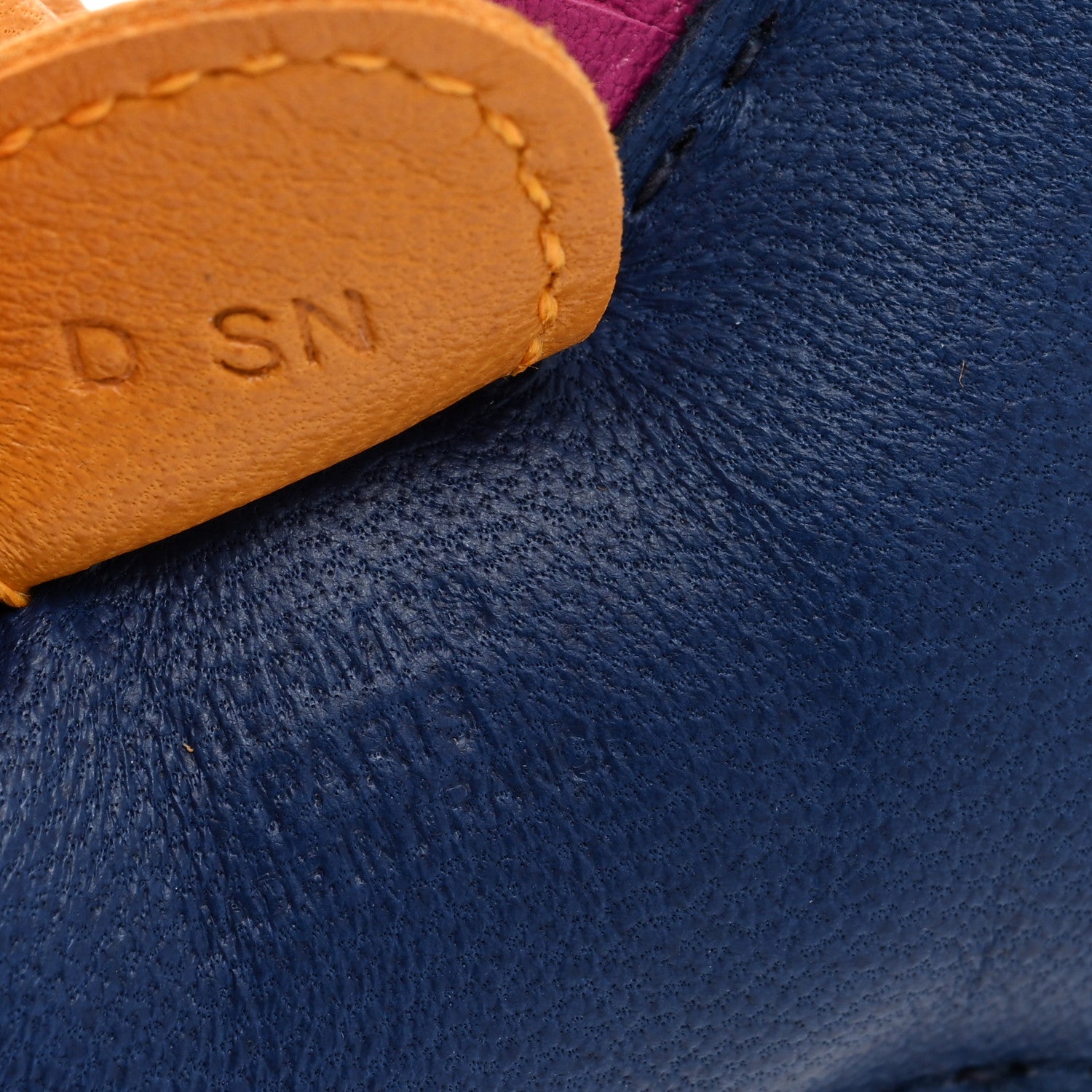 Hermes Milo Lambskin Grigri Rodeo Horse Bag Charm PM Bleu Saphir Rose Pourpre Bouton D'Or 3 of 4