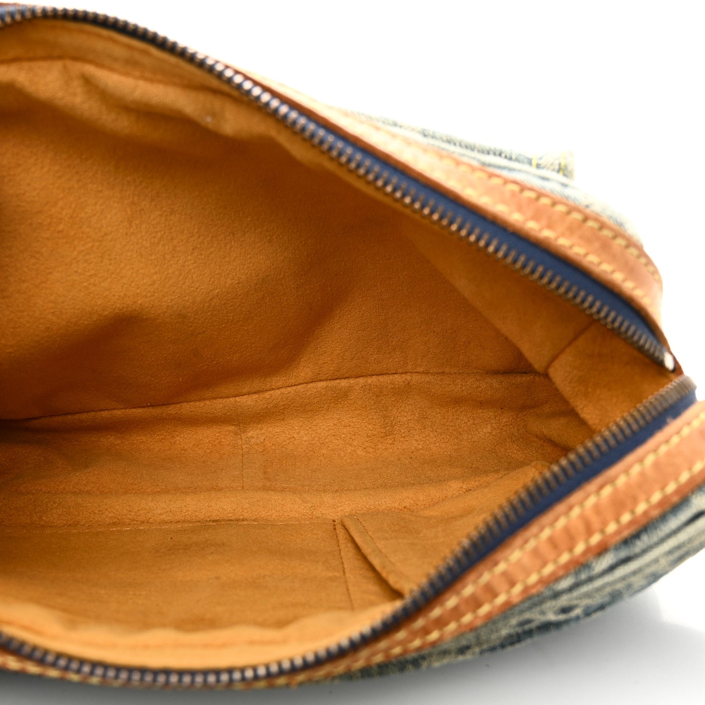 Monogram Denim Bum Bag Blue