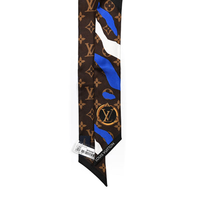 Louis Vuitton X LOL Silk Monogram BB Bandeau Blue Silver 2 of 3