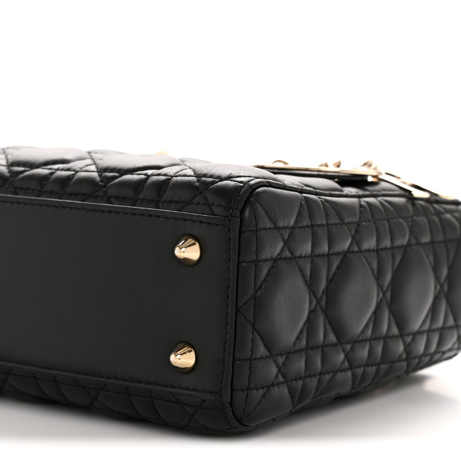Christian Dior Lambskin Cannage Small Lucky Badges My Lady Dior Black 10 of 14