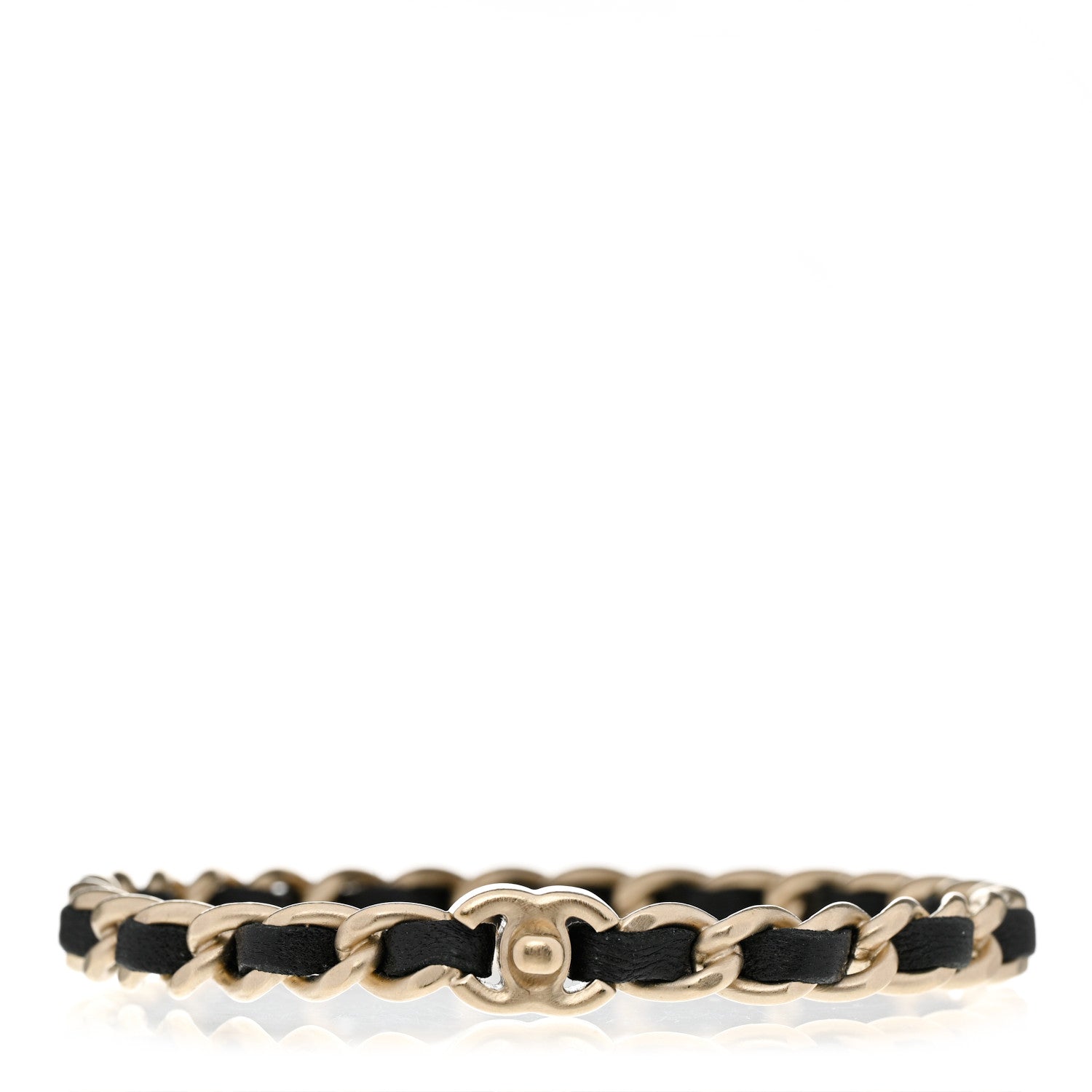 Chanel Lambskin CC Turnlock Chain Bangle Black 1 of 4