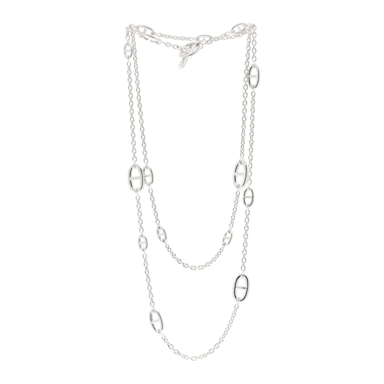 Hermes Sterling Silver Farandole Necklace 120 3 of 6