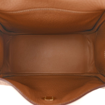 Hermes Taurillon Clemence Lindy 26 Gold 5 of 11