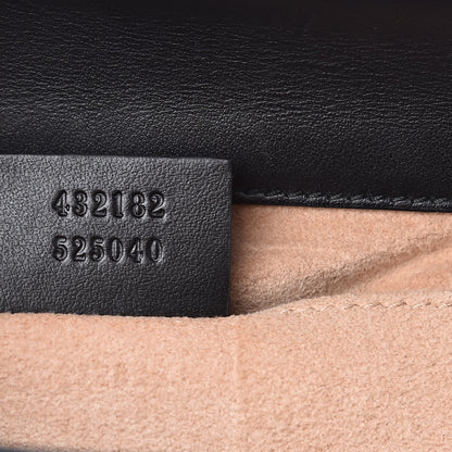 Gucci Calfskin GG Supreme Monogram Small Padlock Shoulder Bag Black Gold 7 of 19