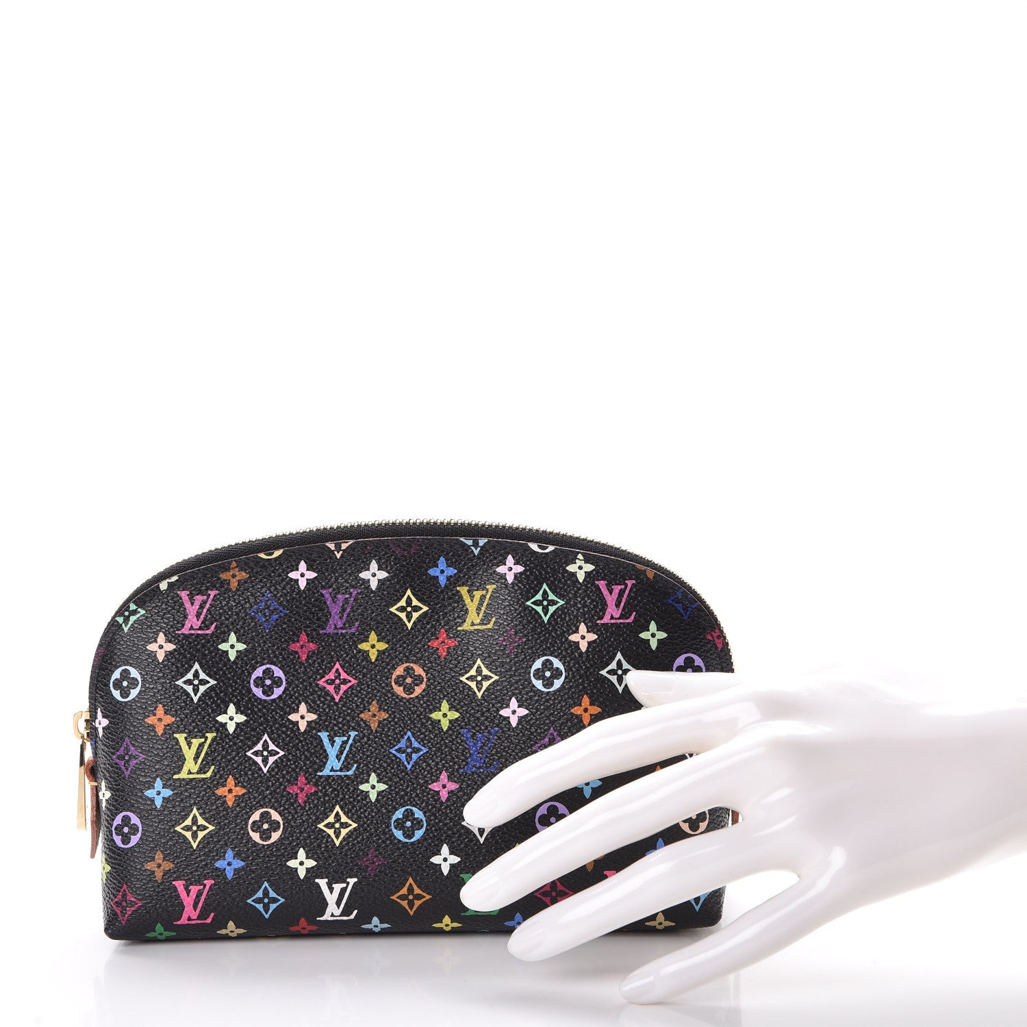 Louis Vuitton Monogram Multicolor Cosmetic Pouch Black Grenade 2 of 7