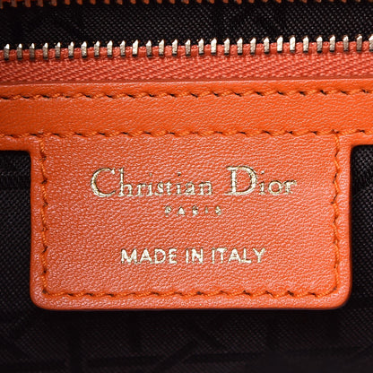 Christian Dior Lambskin Cannage Large Lady Dior Orange 7 of 13