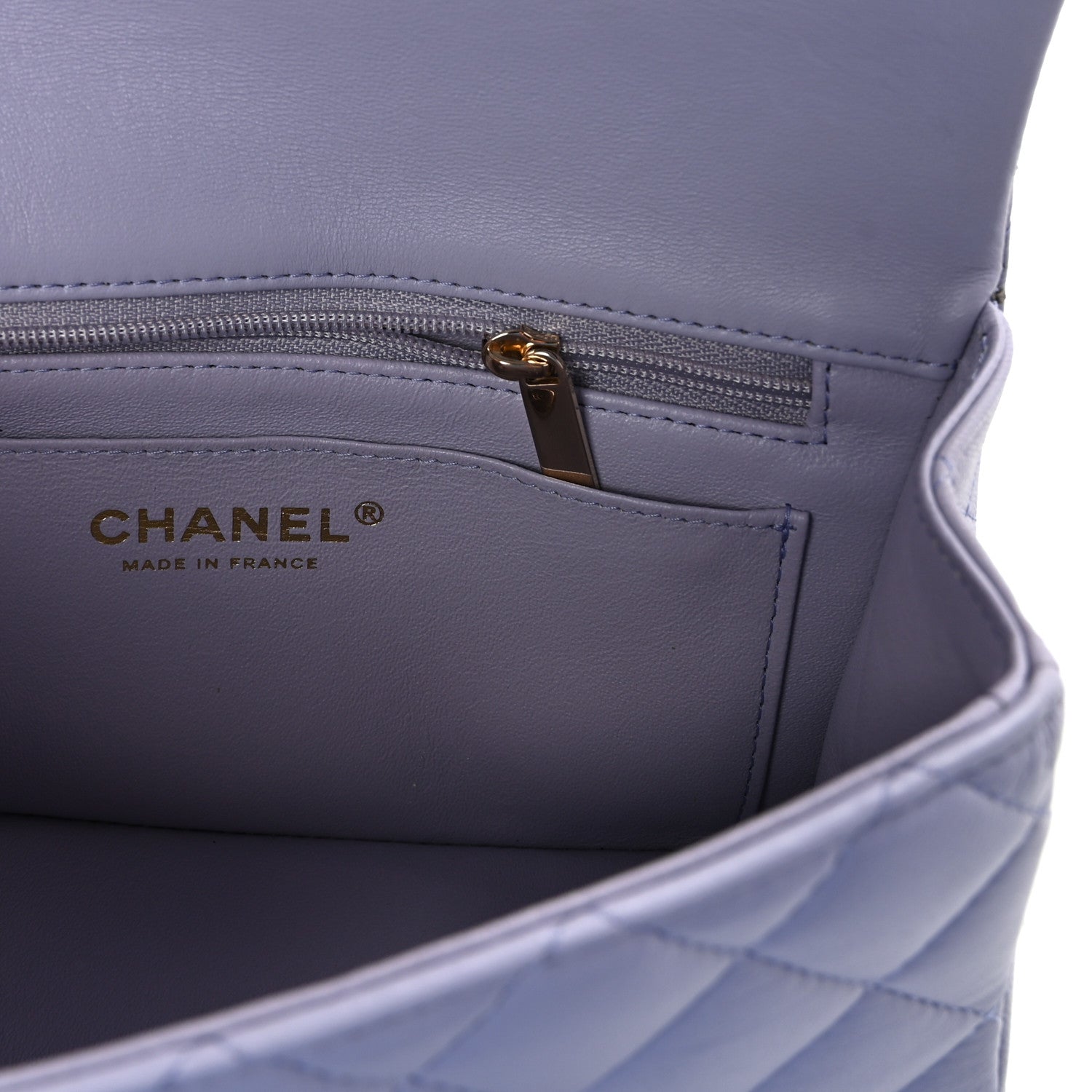Chanel Lambskin Quilted Mini Top Handle Rectangular Flap Light Purple 6 of 10