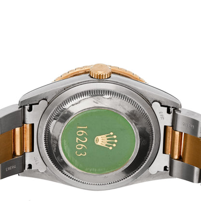 Rolex Stainless Steel 18K Yellow Gold 36mm Oyster Perpetual "Thunderbird" Datejust Watch Champagne Tapestry 16263 4 of 4