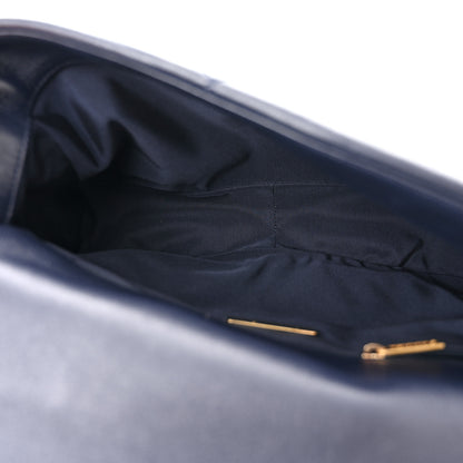 Chanel Lambskin Quilted Large Chanel 19 Flap Navy Blue 5 of 11