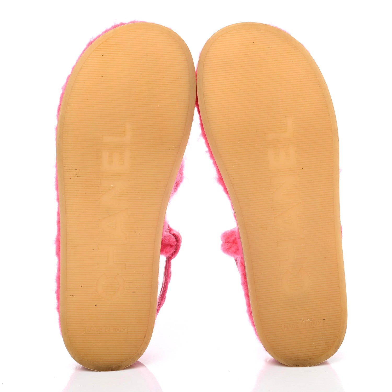 Chanel Cord Lambskin Quilted Logo Sandals 38 Pink 5 of 8