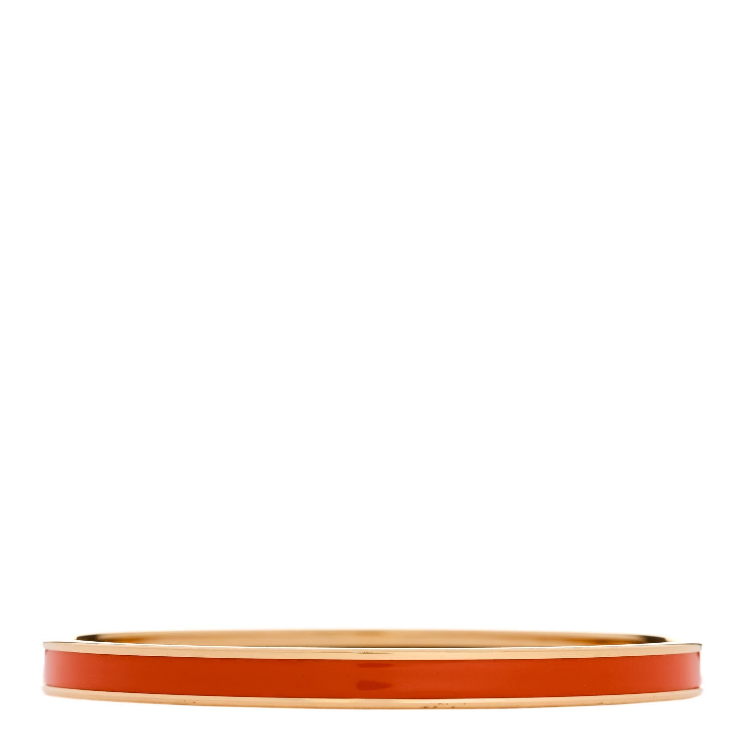 Hermes Enamel Uni Bangle 65 Orange Fruite 3 of 6