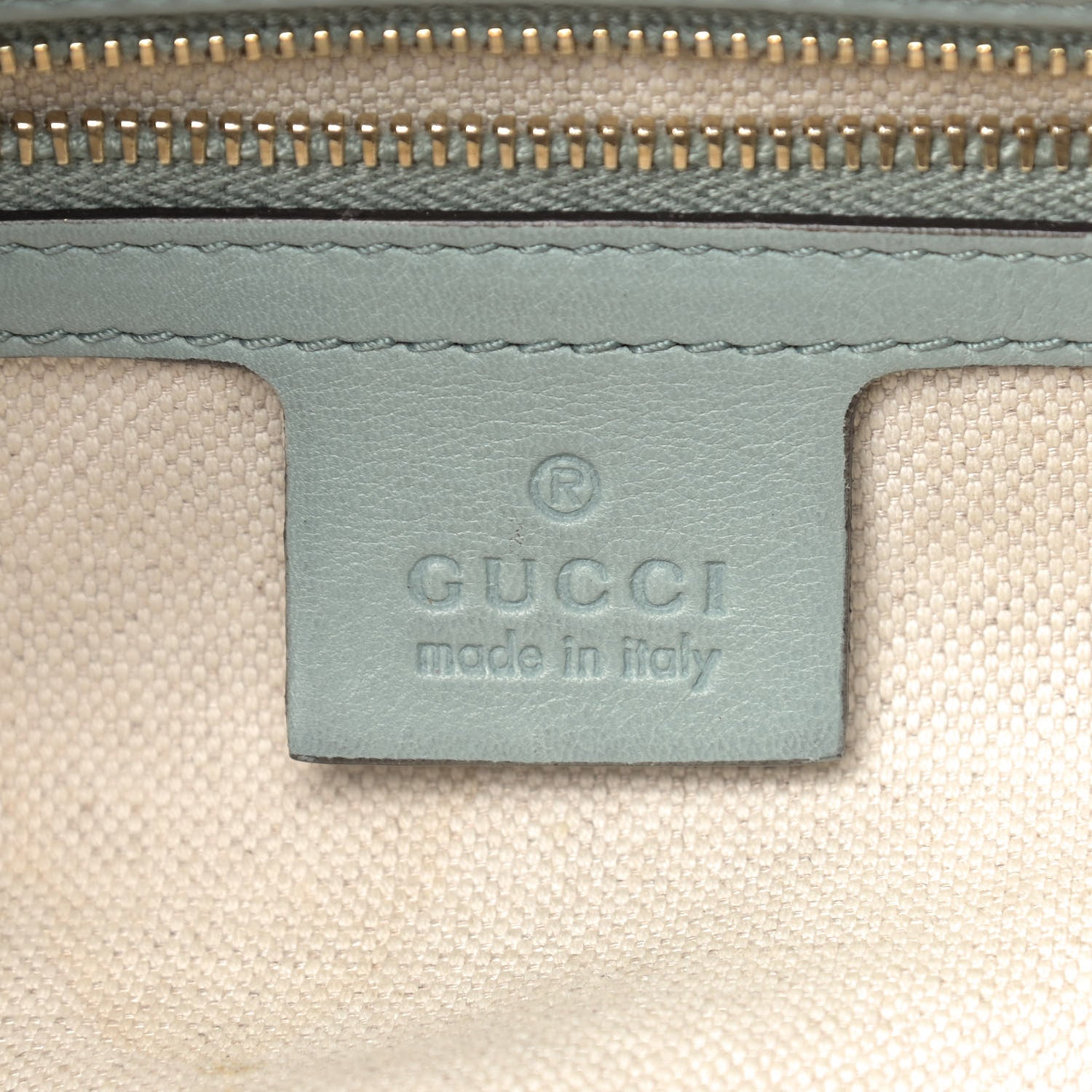 Gucci Calfskin Microguccissima Trim Small Boston Light Blue 6 of 14