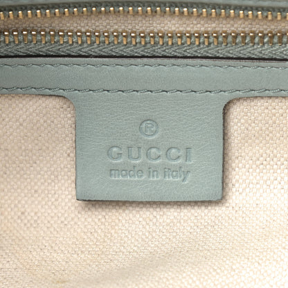 Gucci Calfskin Microguccissima Trim Small Boston Light Blue 6 of 14