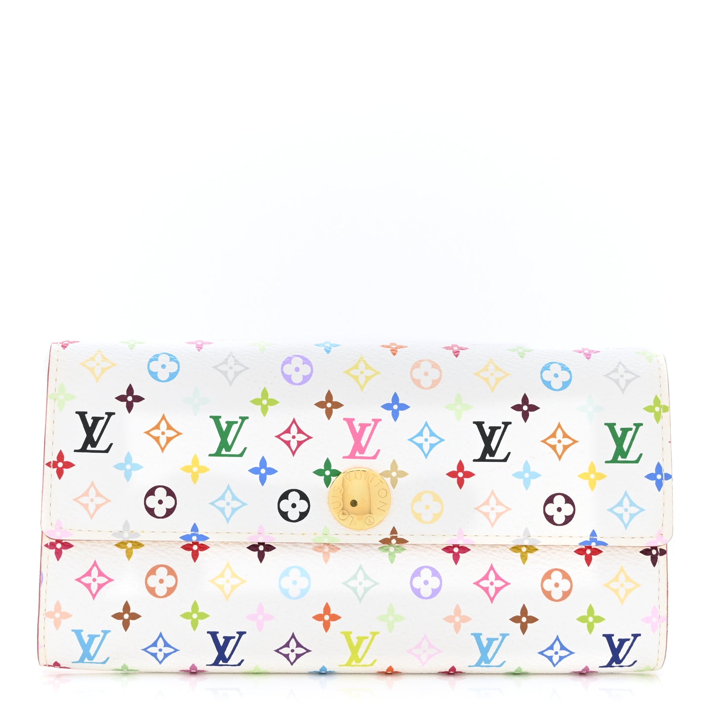 Monogram Multicolor Sarah Wallet White Citron