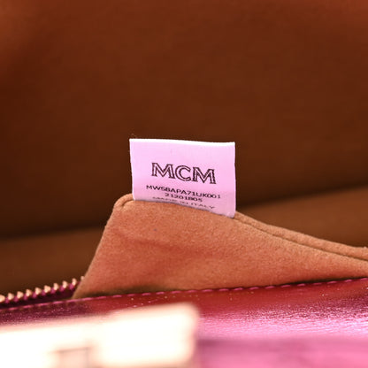 MCM Metallic Calfskin Quilted Patricia Crossbody Bag Viva Lila 8 of 12