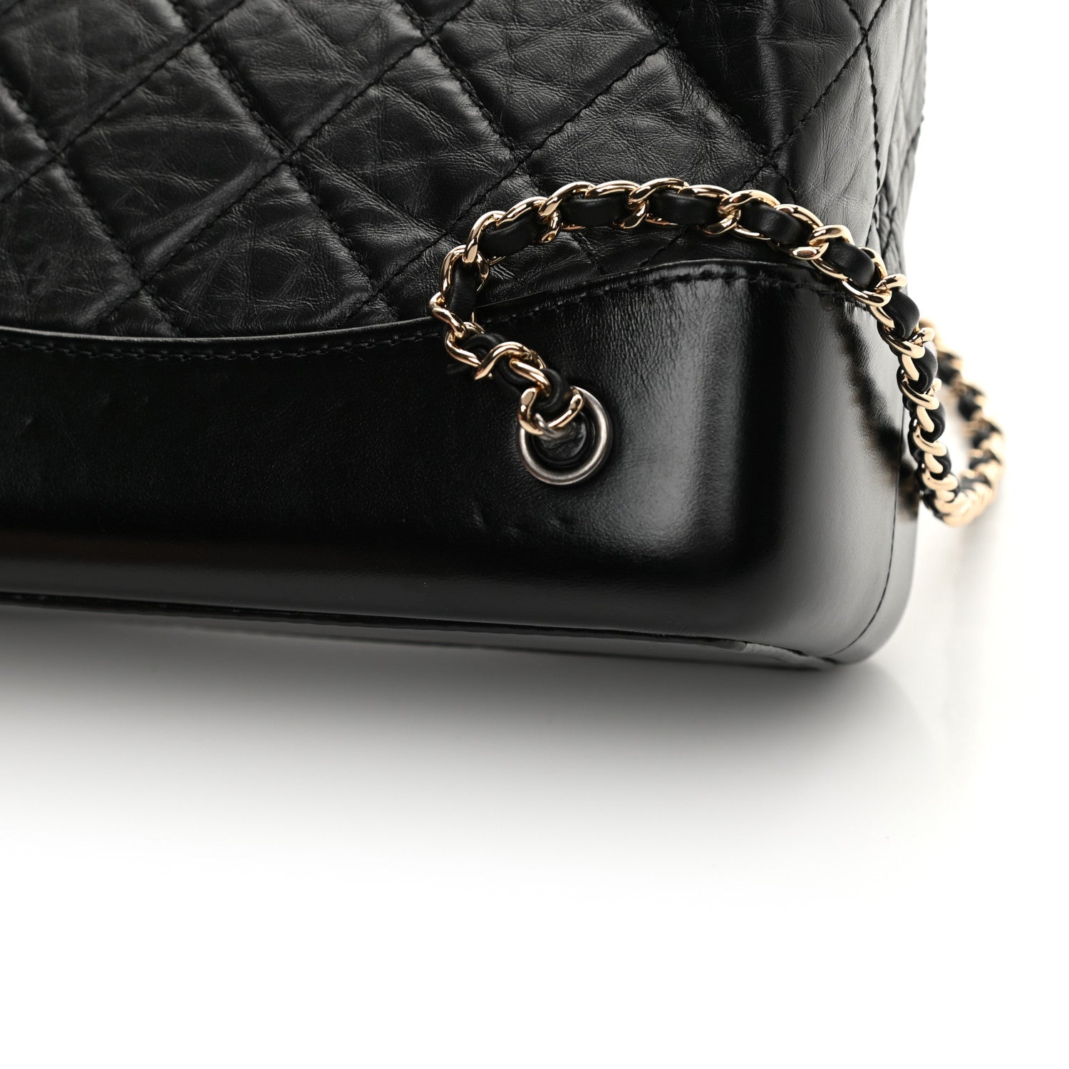 Chanel Aged Calfskin Quilted Small Gabrielle Backpack Black 11 of 12