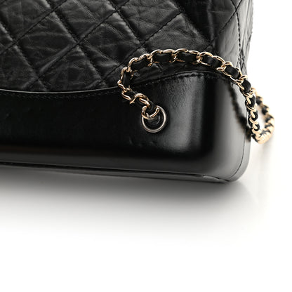 Chanel Aged Calfskin Quilted Small Gabrielle Backpack Black 11 of 12