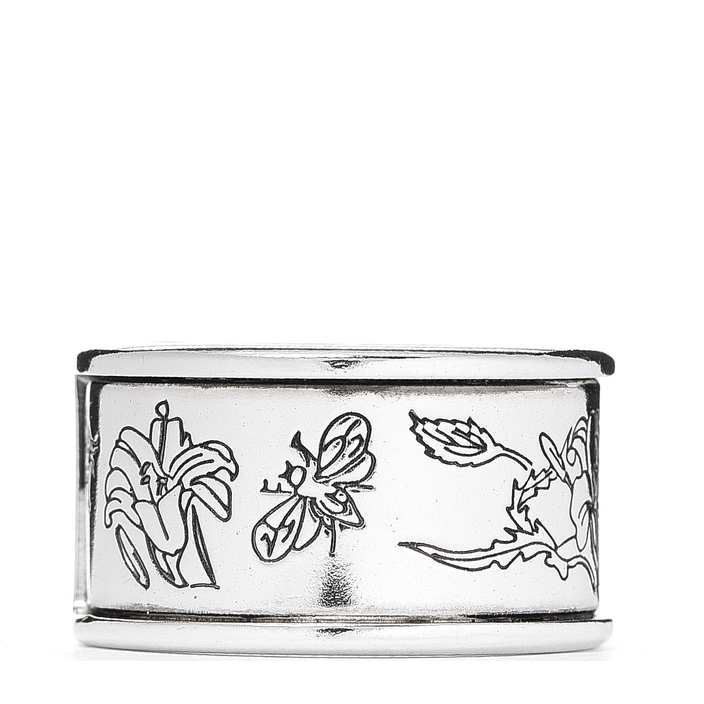 Sterling Silver Flora Band Ring 50 5.25