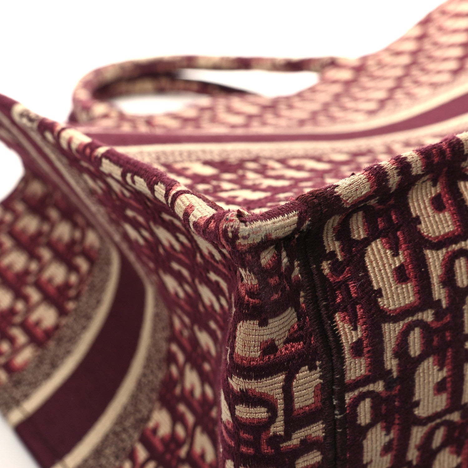 Christian Dior Oblique Large Book Tote Burgundy Multicolor 11 of 13