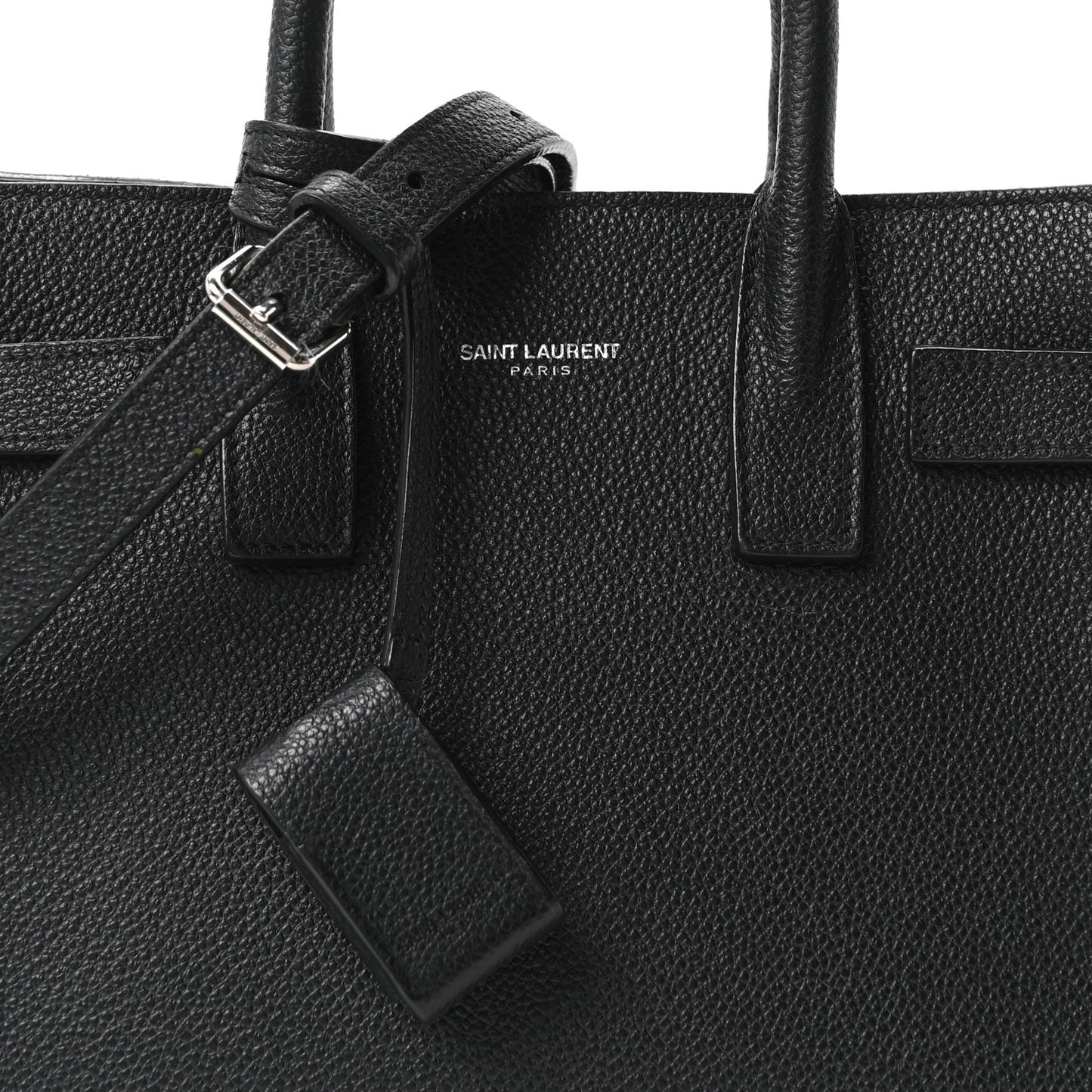 Grained Calfskin Nano Sac De Jour Black