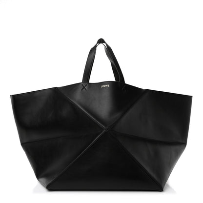 Loewe Shiny Calfskin XXL Puzzle Fold Tote Black 1 of 14