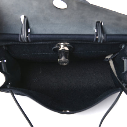 Hermes Military Toile Vache Hunter Herbag Zip PM 31 Black 6 of 14
