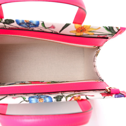 Gucci Canvas Medium Flora Tote Fuchsia 4 of 9