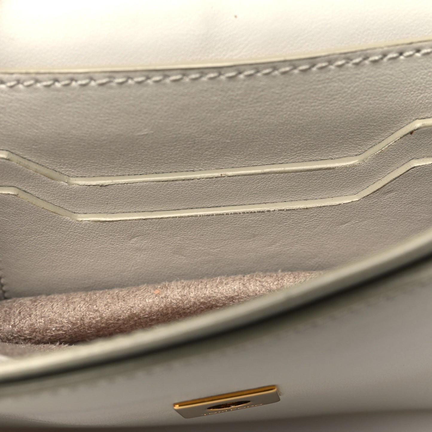Calfskin Icon Disco Bag White
