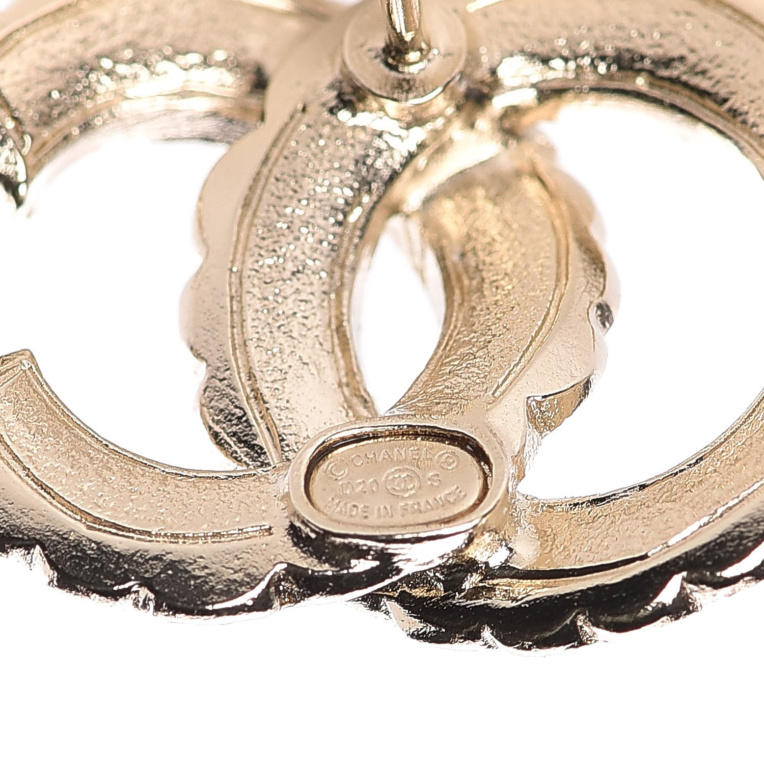Chanel Pearl Queen of France CC Earrings Gold 4 of 4