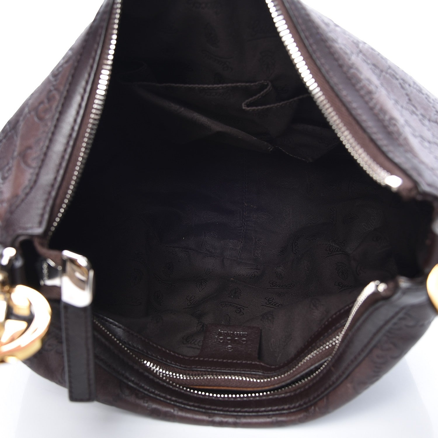 Gucci Guccissima Medium GG Twins Hobo Dark Brown 5 of 8