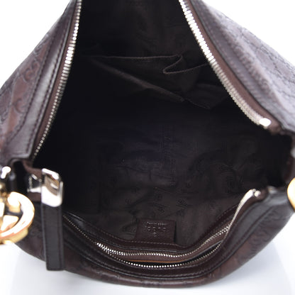 Gucci Guccissima Medium GG Twins Hobo Dark Brown 5 of 8