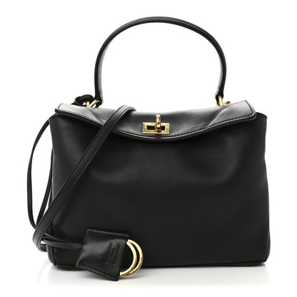 Balenciaga Natural Smooth Calfskin Mini Rodeo Top Handle Handbag Black 1 of 10