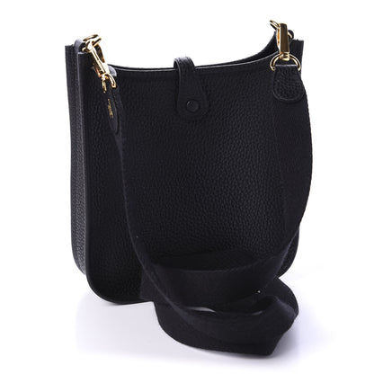 Hermes Taurillon Clemence Evelyne TPM Black 3 of 10