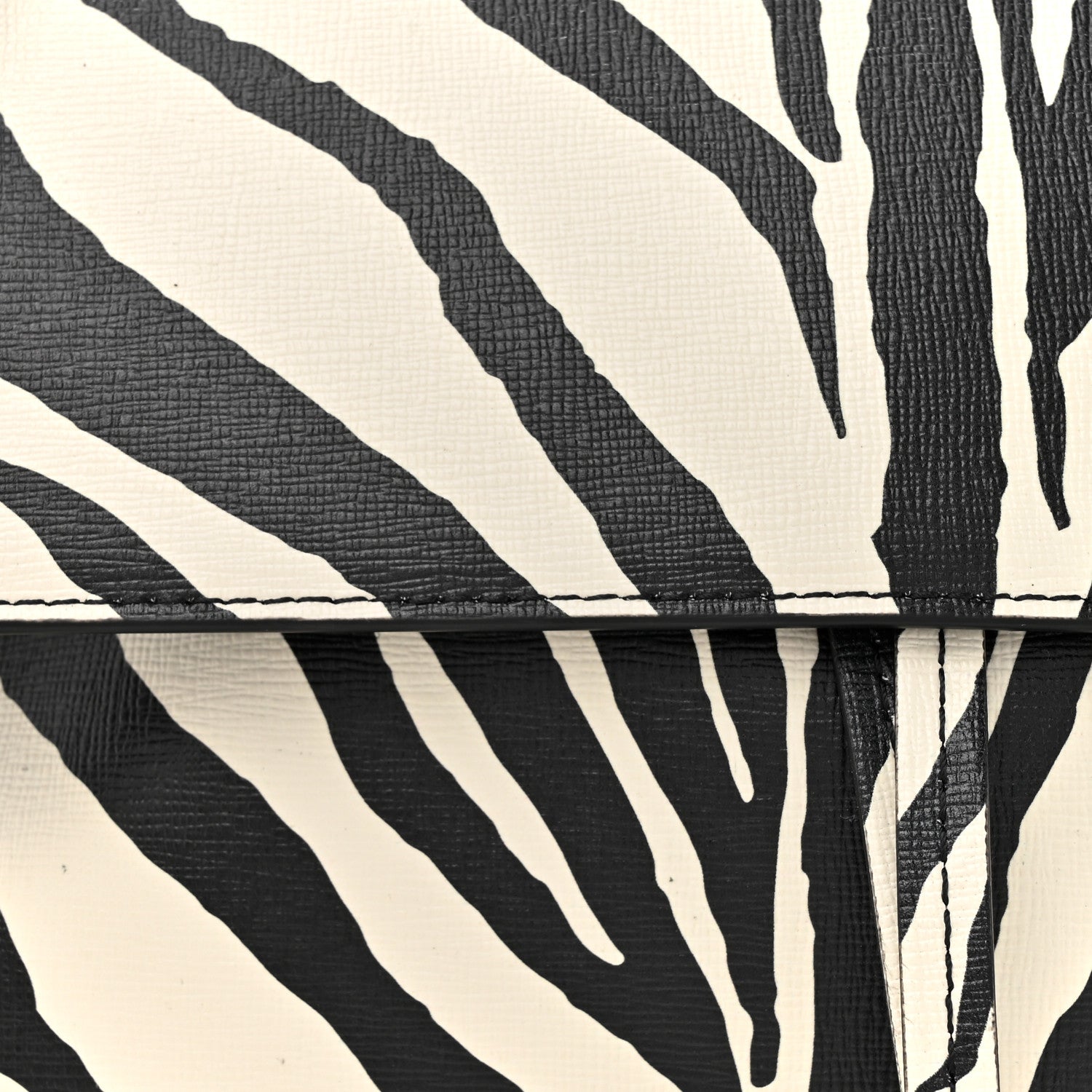 Mansur Gavriel Saffiano Zebra Print Mini Lady Bag Black White 7 of 14