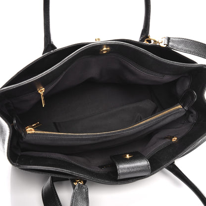 Chanel Calfskin Cerf Shopper Tote Black 6 of 13