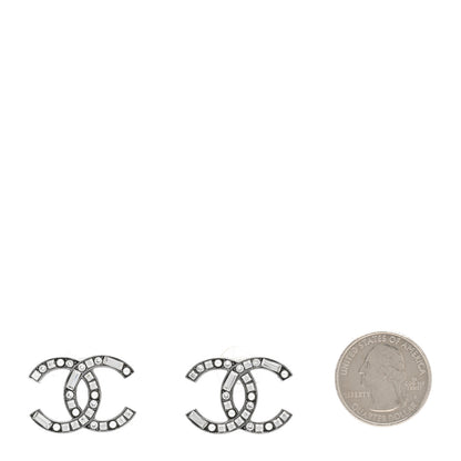 Chanel Baguette Crystal Pearl CC Bright Young Things Earrings Ruthenium 2 of 7