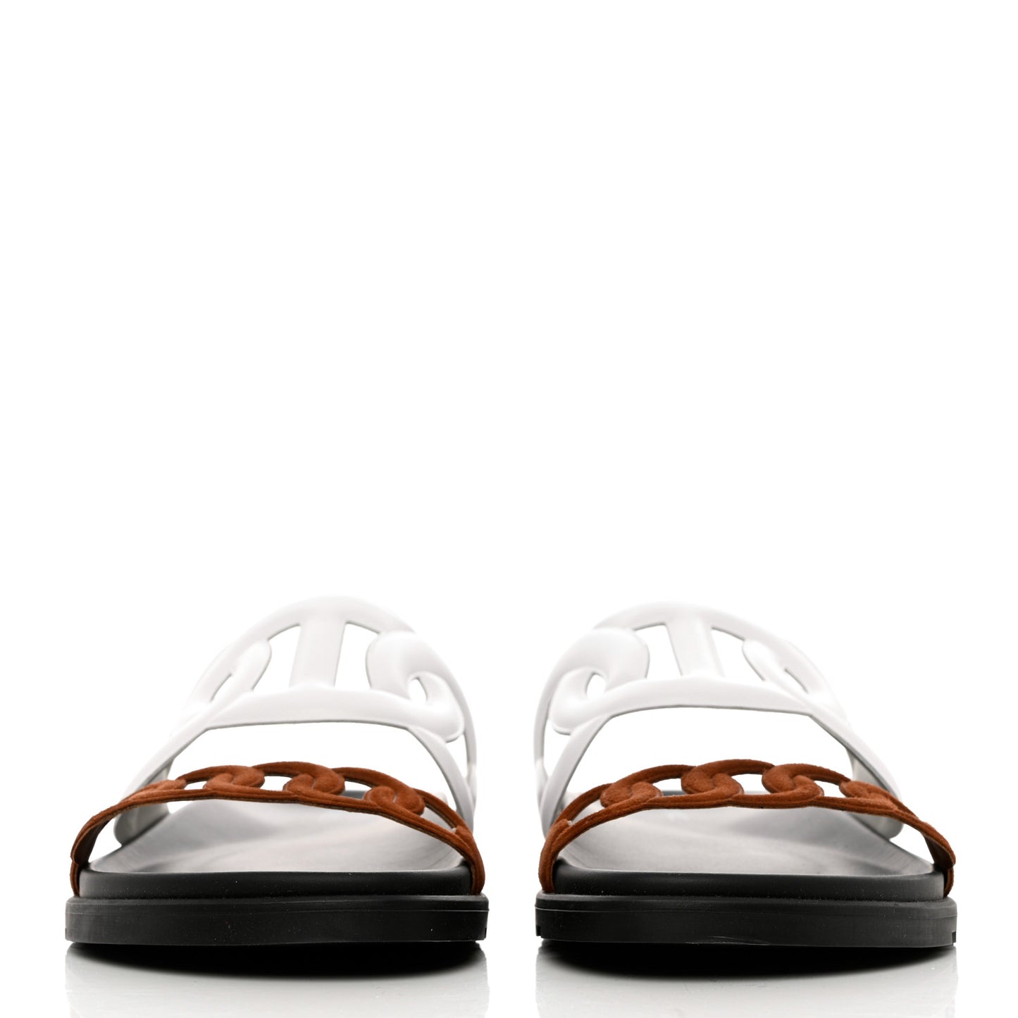 Suede Goatskin Nappa Extra Sandals 40 White Gold