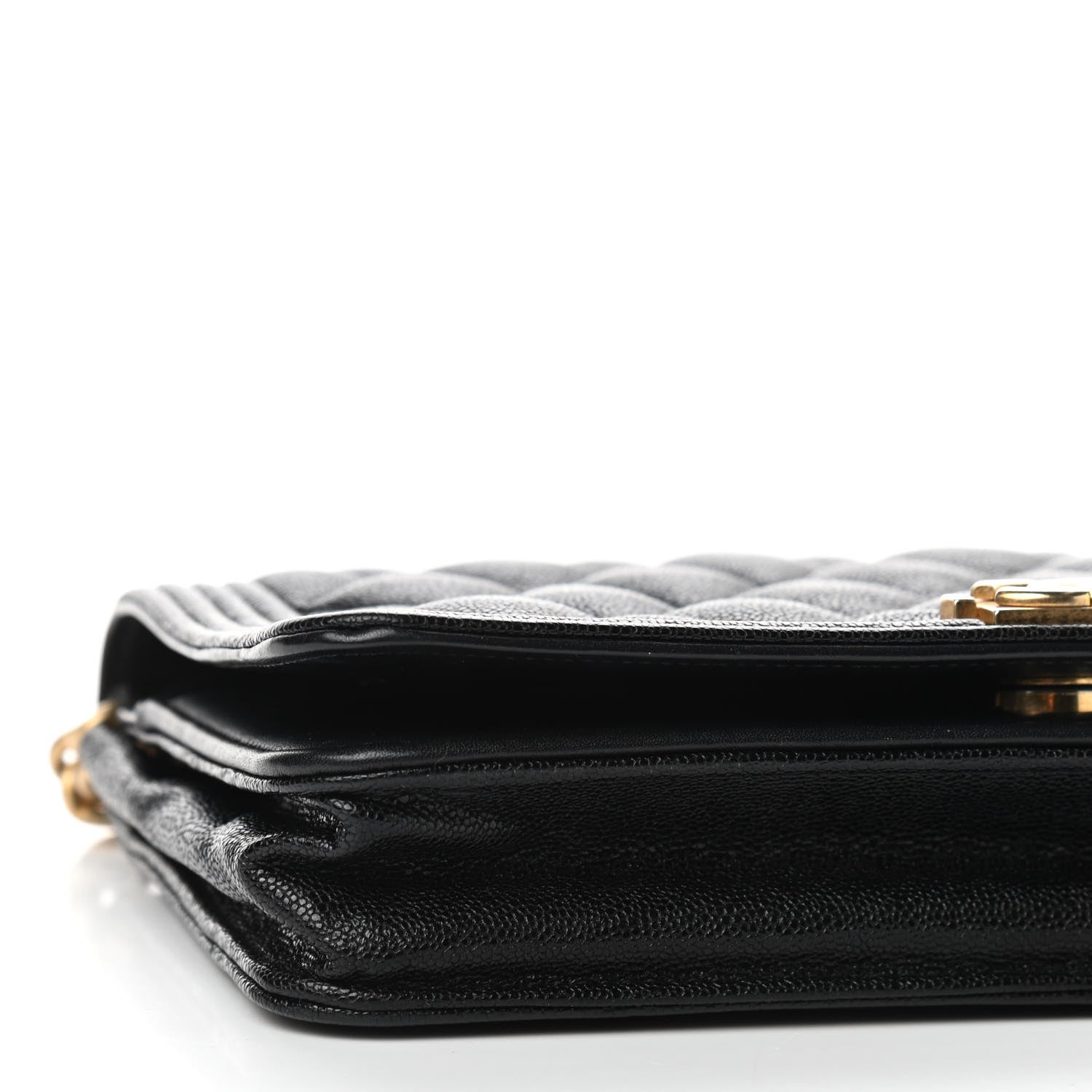 Chanel Caviar Quilted Boy Wallet On Chain WOC Black 6 of 12