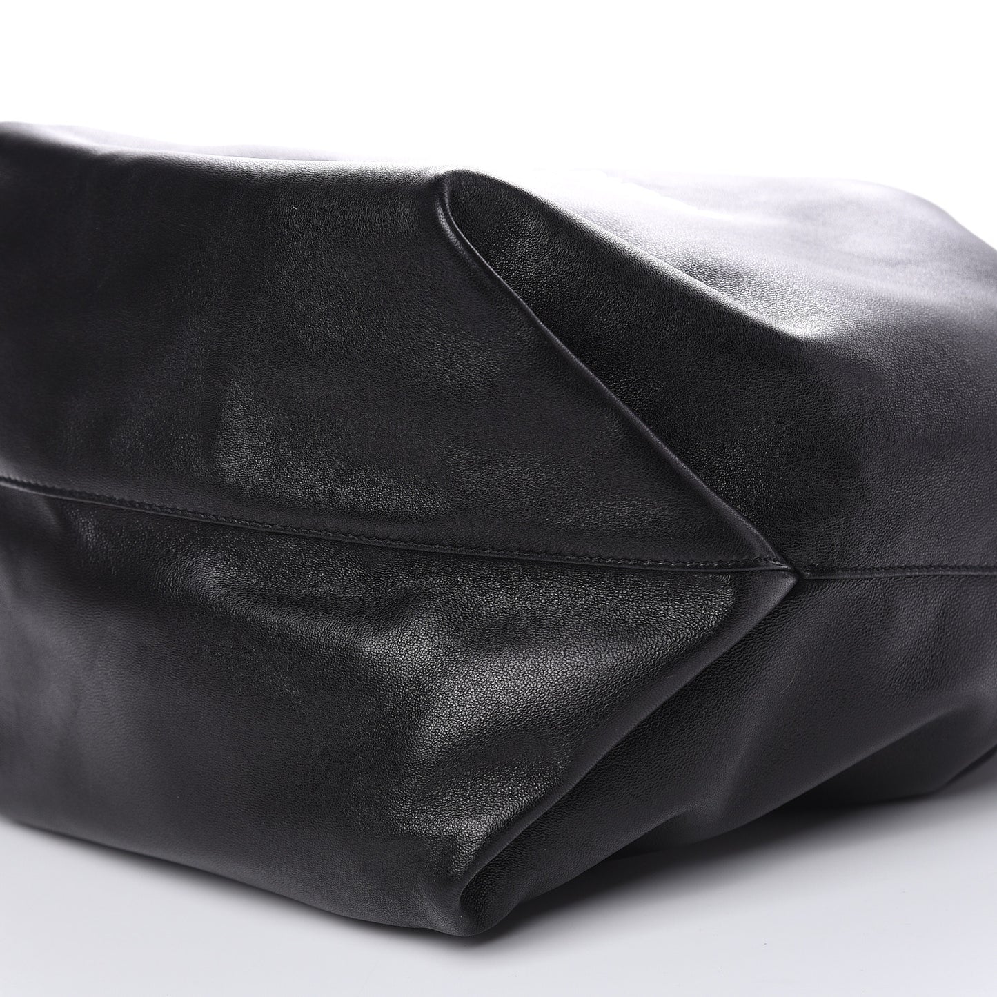 Lambskin Teddy Drawstring Bag Black