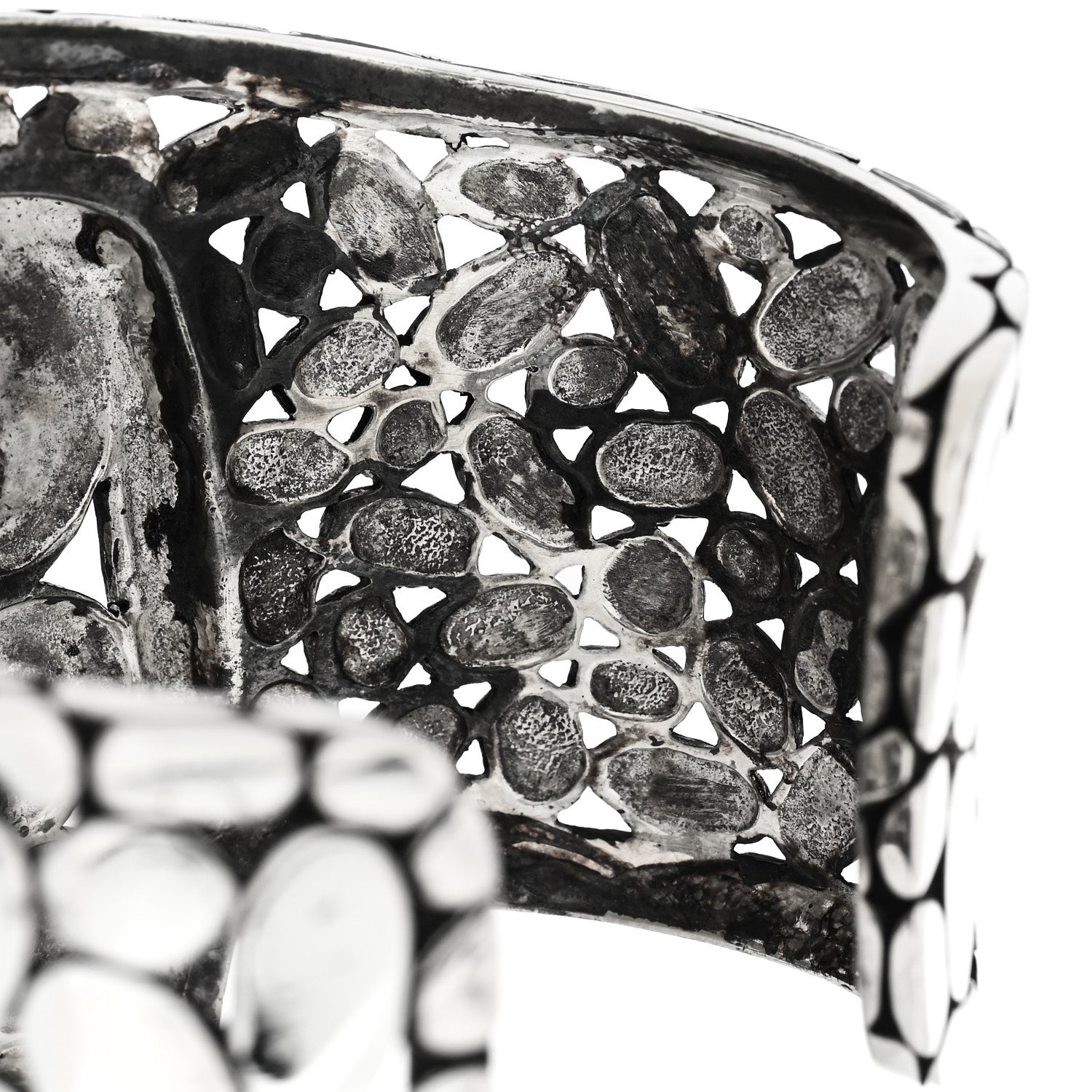 John Hardy Sterling Silver Kali Pebble Overlap Cuff Bracelet 4 of 5