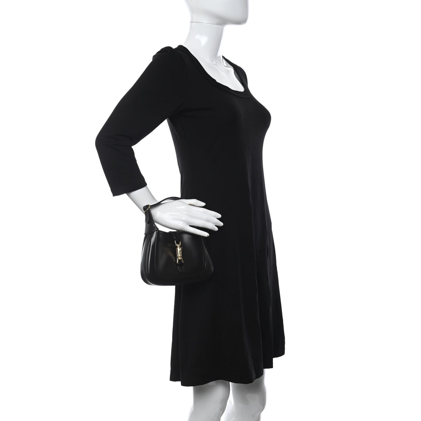 Boarded Dyana Lux Calfskin Mini Jackie 1961 Hobo Black